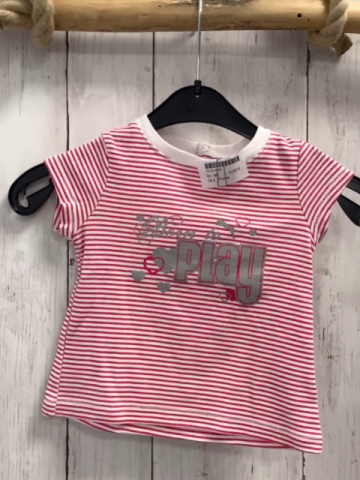 Puma  T-Shirt  Gr. 80  weiß rote Streifen graue Schrift