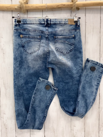 Lemmi Hose Gr. 164  blau Jeans washed Look Bund verstellbar