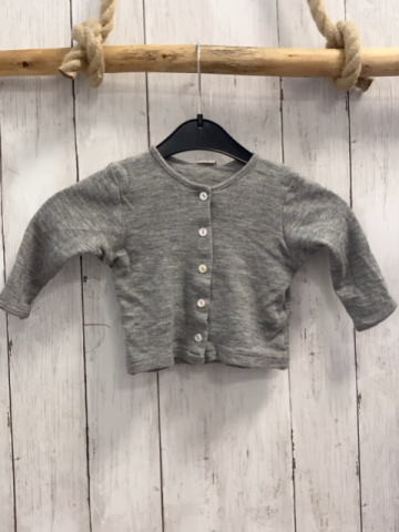 Engel  Strickjacke  Gr. 74  grau 70 % Schurwolle 30 % Seide 