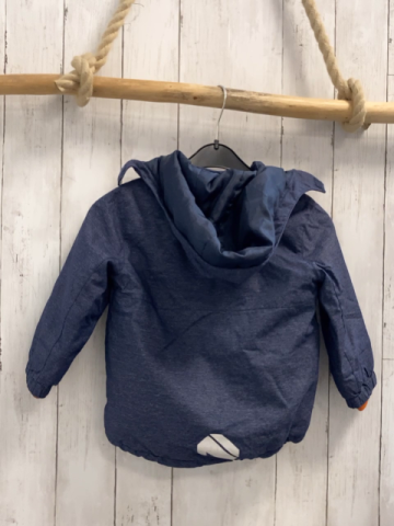 H&M  Winterjacke  Gr. 98  blau orange Bund + Reißverschluüsse 