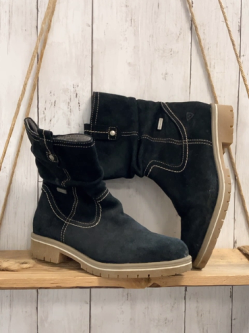 Tamaris  Stiefeletten  Gr. 38  schwarz beige Nähte + Sohle 