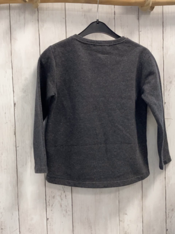 Zara  Pullover  Gr. 122  grau silber Glitzerpunkte lachs Schmetterling 