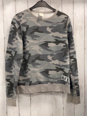Abercrombie  Pullover  Gr. 158  grau hellgrau dunkelgrau gemustert 