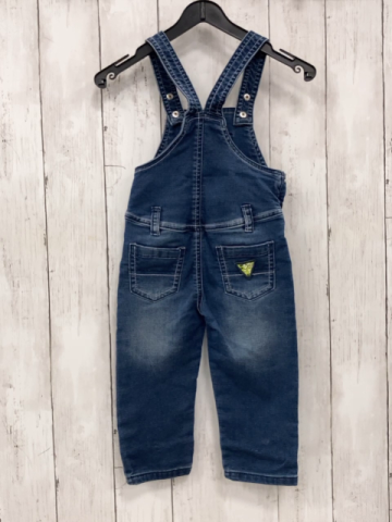 Kanz  Latzhose  Gr. 80  blau Jeans weiße Nähte blaue Kordel 