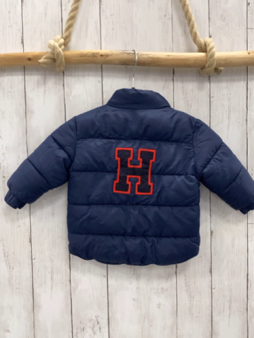 Tommy Hilfiger  Winterjacke  Gr. 74  blau Aufnäher 