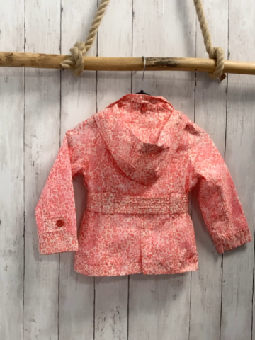 Vingino  Jacke  Gr. 104  weiß hellrot rosa Druck Gürtel 