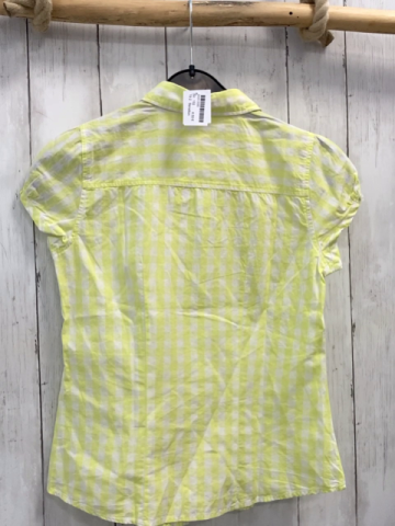 Benetton  Sommerbluse  Gr. 152  hellgrün weiß kariert 