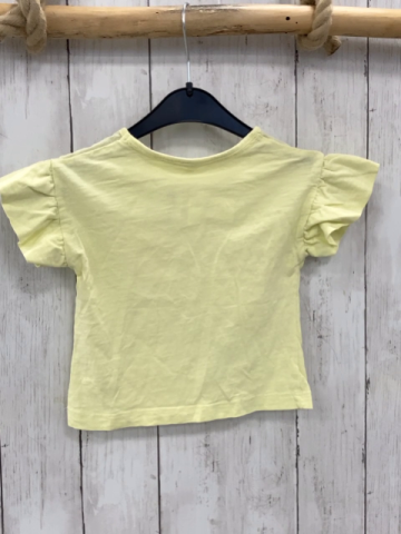   T-Shirt  Gr. 92  gelb bunter Schmetterling mit Pailetten 