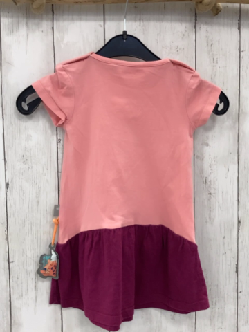 Sigkid  Kleid  Gr. 86  rosa Oberteil mit Vogel + Blättern aubergine Rock