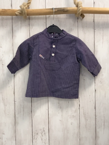 neu Mod AS Hemd  Gr. 74  blau hellgraue Streifen 