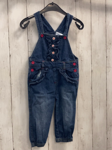   Latzhose  Gr. 80  blau Jeans Rüschen 