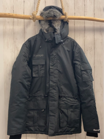 Kempa Winterjacke Gr. M grau Kapuze mit Kunstfelldbund