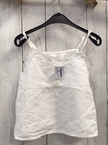 H&M  Sommerbluse  Gr. 146  weiß Lochstickerei 