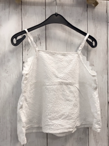 H&M  Sommerbluse  Gr. 146  weiß Lochstickerei 