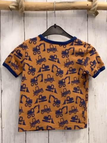 Alana  T-Shirt  Gr. 86  ocker blaue Baufahrzeuge + Bund 