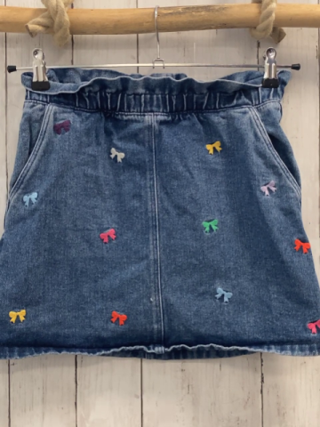 famy  Rock Gr. 146  blau Jeans Gummizugbund bunte Schleifen
