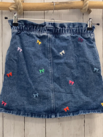 famy  Rock Gr. 146  blau Jeans Gummizugbund bunte Schleifen