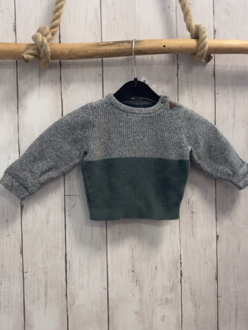  Pullover Gr. 68  mint meliert + mint Strick