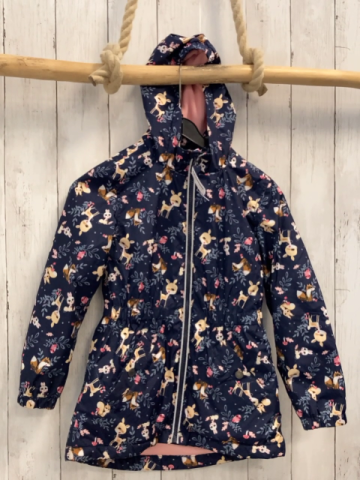 Jacke Gr. 128  blau Rehe Blumen