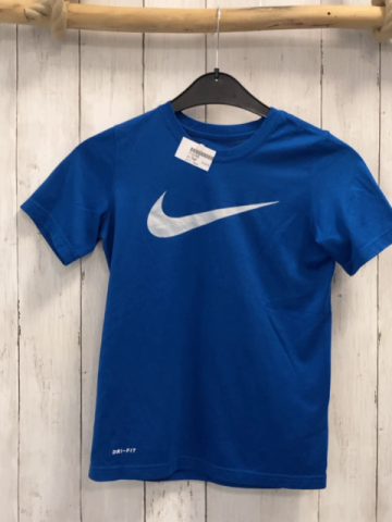 Nike  Sportshirt  Gr. 128  blau weißes Label 