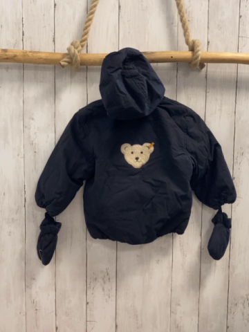 2tlg Steiff  Jacke + Handschuhe  Gr. 86  blau 