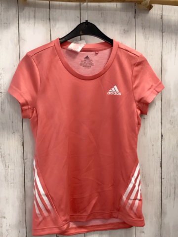 Adidas  Sportshirt  Gr. 152  lachs weiße Streifen 