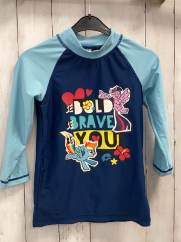    UV-Schutzshirt  Gr. 134/140  blau hellblaue Ärmel My Little Pony 