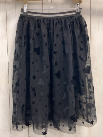 H&M  Rock Gr. 134/140  schwarz Herzen Sterne 