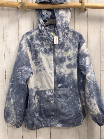 Zara  Regenjacke  Gr. 140  weiß grau-blauer Druck