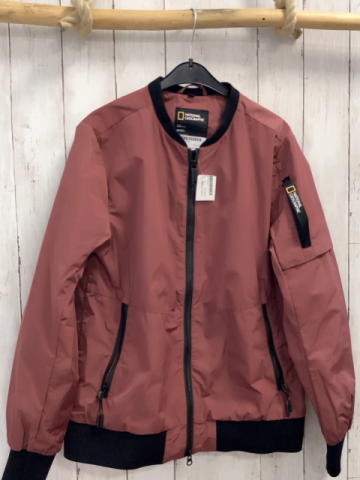 National Geographic  Jacke Gr. S  rostrot schwarzer Bund + Reißverschlüsse 