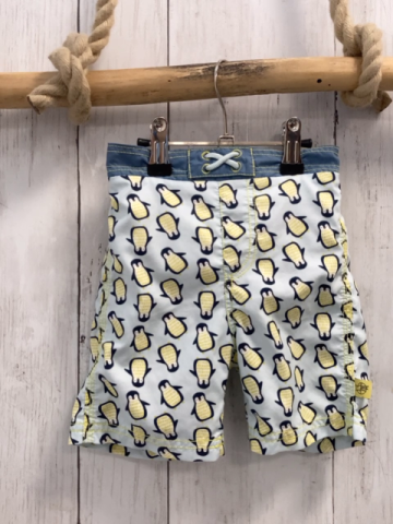 Laessing  Badeshorts  Gr. 86  mint Pinguine petrol Bund 