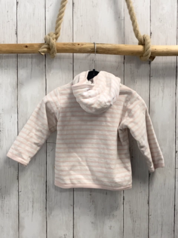 Steiff  Nickyjacke  Gr. 80  weiß rosa Streifen Kapuze 