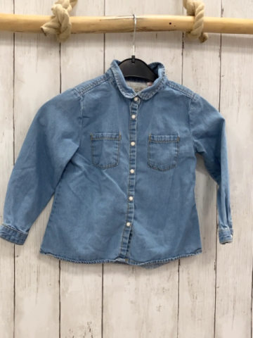 Zara  Bluse  Gr. 104  blau Jeans 