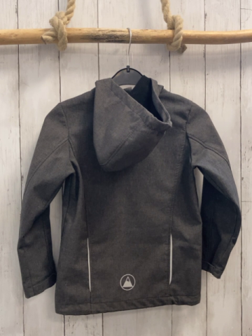  Softshelljacke Gr. 110  grau grüner Reißverschluss