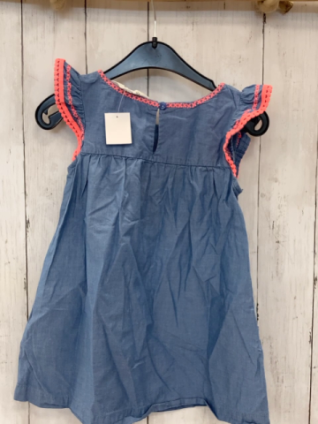 H&M Kleid Gr. 98  blau pink Bund 