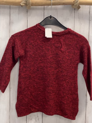 Zara  Pullover  Gr. 110  rot schwarz meliert Strick