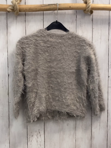 Zara  Strickjacke  Gr. 116  grau flusig 