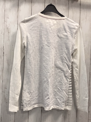 Desigual  Langarmshirt  Gr. 158  weiß blaue Streifen bunte Blumen mit Steinen 