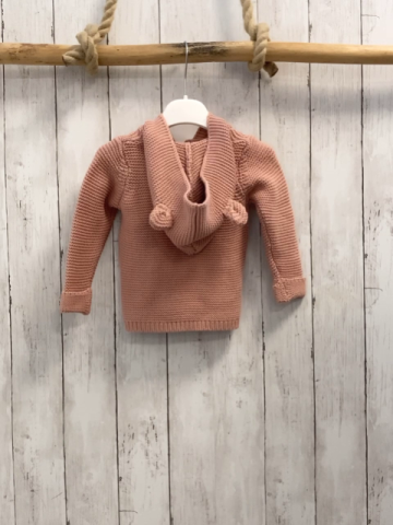 neu  Strickjacke  Gr. 74  altrosa Kapuze Knebelknöpfe 