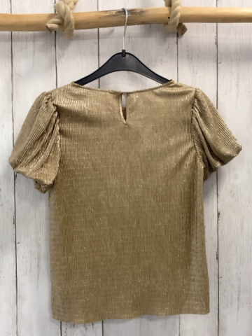 H&M  T-Shirt  Gr. 122  golden Rippen Glitzer 