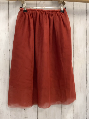 H&M  Rock Gr. 134  rostrot mit Tüllüberrock