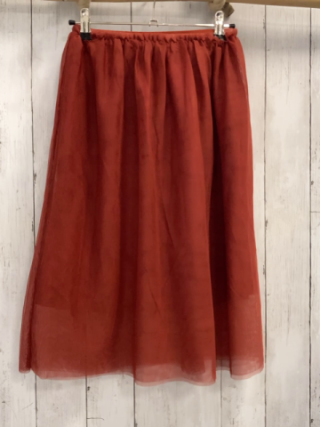 H&M  Rock Gr. 134  rostrot mit Tüllüberrock