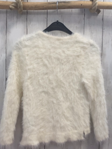H&M  Strickjacke  Gr. 110  weiß flusig 