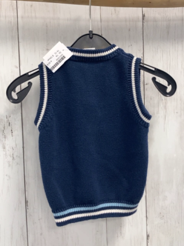 S´Oliver  Pullunder  Gr. 74  blau weiß hellblauer Streifenbund Strick 