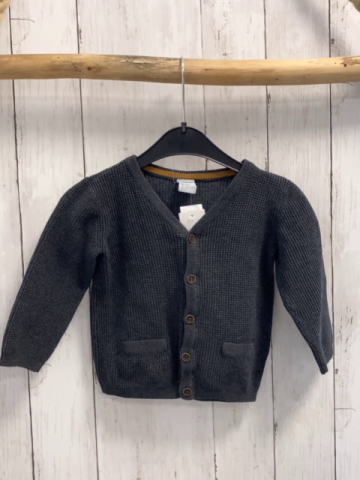 H&M Strickjacke  Gr. 86  grau Struktur 