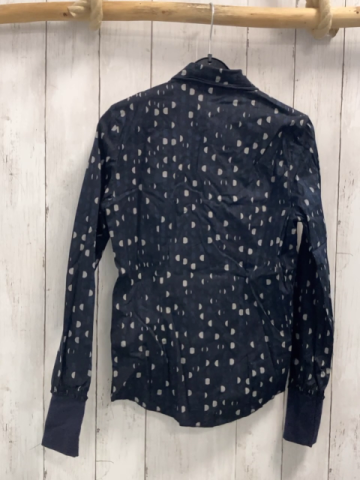 Airfield  Bluse  Gr. 158/164  schwarz blau hellgrau Kreise und Bögen 