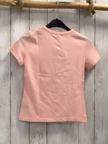 Roberto Cavalli  T-Shirt  Gr. 128  rosa silber Schrift aus kleinen Steinen 