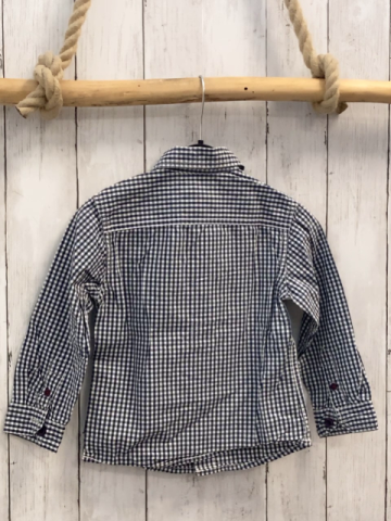 CKS  Hemd  Gr. 104  grau weiß kariert 