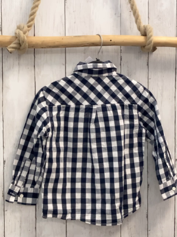 Vertbaudet  Hemd  Gr. 110  grau weiß kariert 