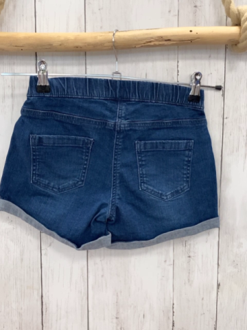  Shorts Gr. 140  blau Jeans Umschlag Gummizugbund 